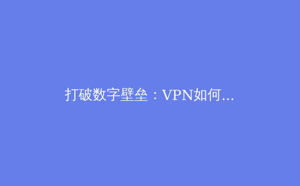 打破数字壁垒：VPN如何重塑你的网络自由与安全 - 4