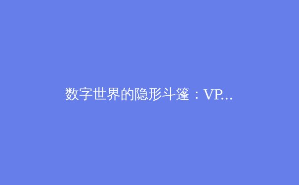 数字世界的隐形斗篷：VPN如何重塑你的网络自由与安全 - 4